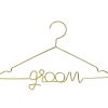 Groom, hanger, kledinghanger, metaal, goud, bruiloft, bride, fotomoment