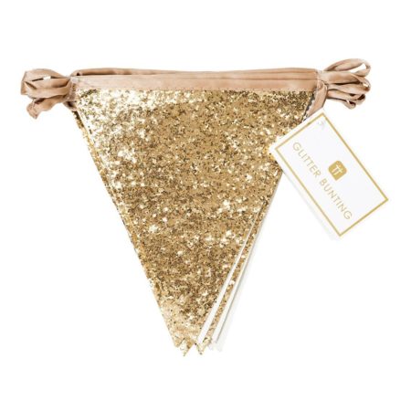 Vlaggen goud glitter