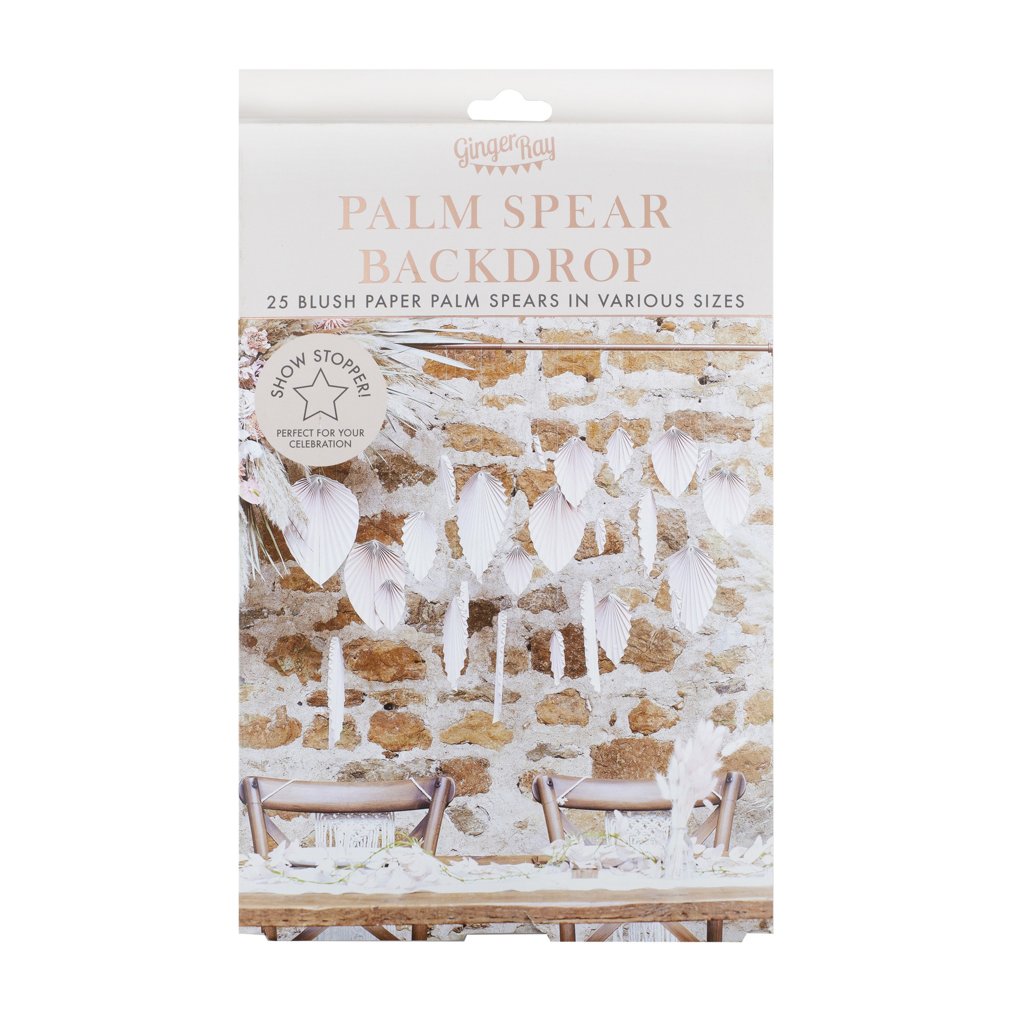 Roze Palm backdrop slingers