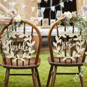 Bride & Groom stoelde